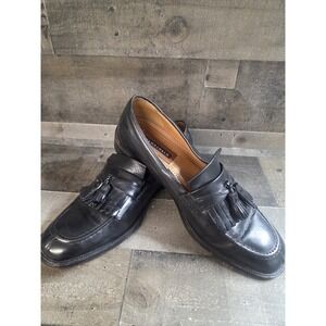 Florsheim Mens Dress Shoe Leather Loafer‎ Slip on Tassel Sz 10D Black